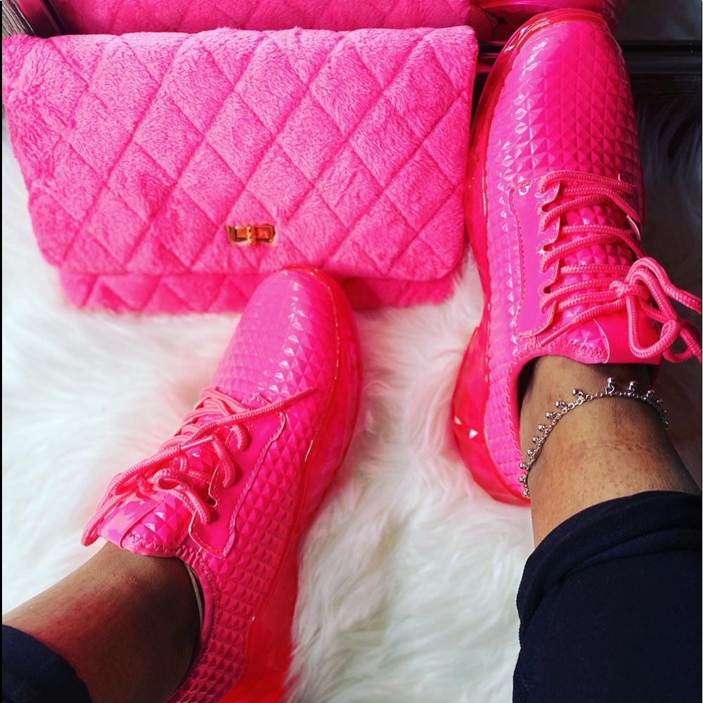 Neon Mike & Ike sneakers